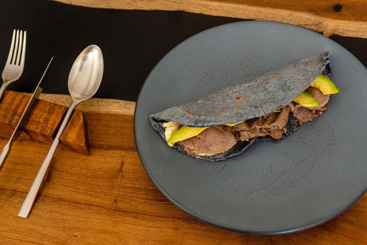Hotel Makaaba Eco-Boutique Bacalar Exterior photo Quesadilla with blue corn tortilla